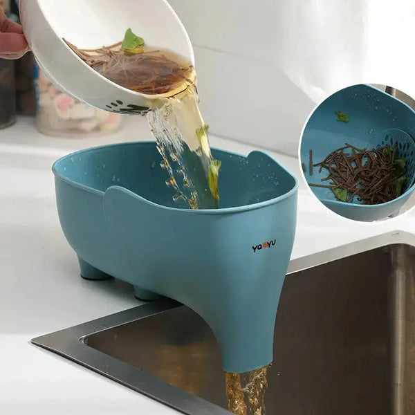 Keuken Afvoersieb | Olifant Design | Kunststof | 22 cm | 2 Stuks