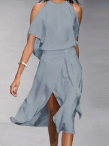 Madonna - Elegant Dress with Stylish Shoulder Cutouts