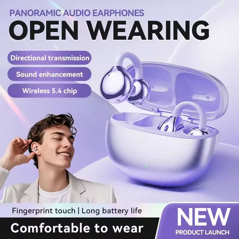 Bluetooth Oorklem Oordopjes | Draadloos | HiFi Geluid | Open-Ear Ontwerp