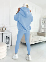 Dames 3-Delig Lounge Set | Hoodie, Vest & Broek | Zachte Stof met Ademend Weefsel