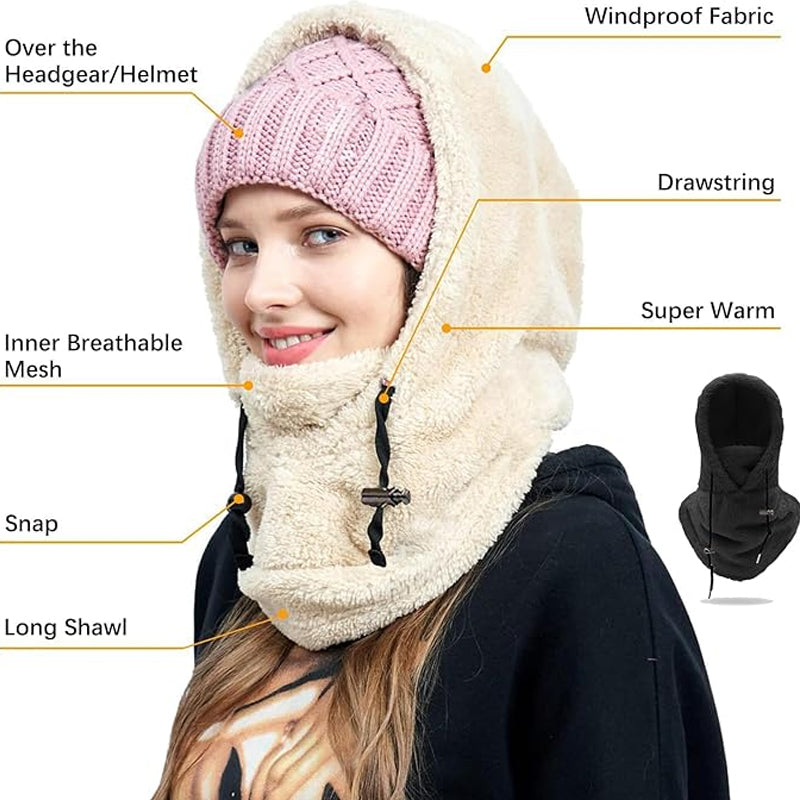 WinterHoed™ Beschermende sherpa-gevoerde kapuzenmasker voor ultieme warmte.