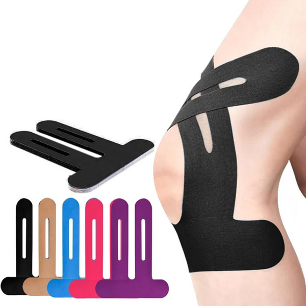 Kinesiotape Knie | Vooraf op Maat Gesneden | Snelle Zelftoepassing & Stevige Ondersteuning