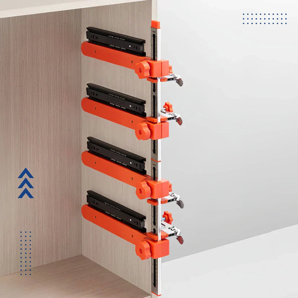 RailLijn™ | Professionele Ladegeleider Installatiemal | Laser Gegraveerde Liniaal & Magnetische Klem | RVS & ABS