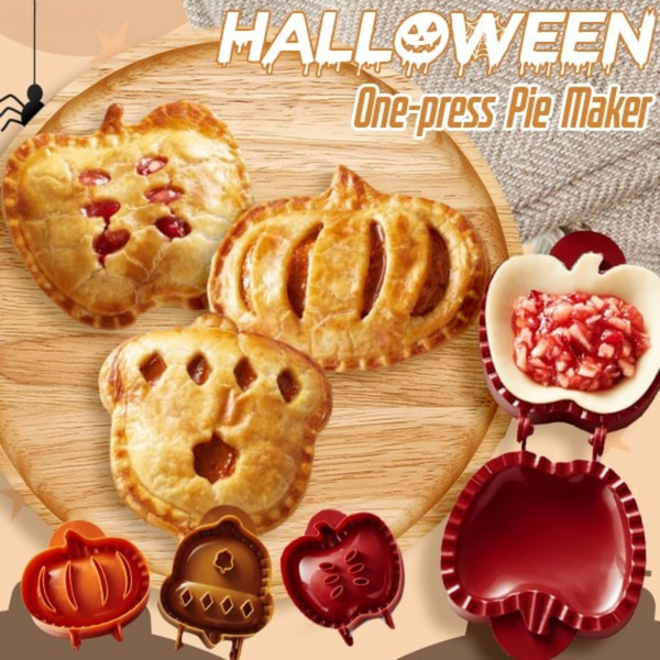 Halloween Taartvorm | Uitsteker & Press | Pompoen, Appel & Eikel | BPA-vrij ABS
