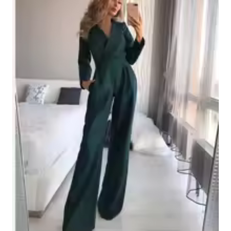 Formele Wrap Jumpsuit voor Vrouwen | Werk