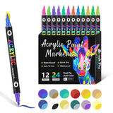 Acrylmarker Set | Precisiespunt | Dekende kleuren voor hout, stof, steen, metaal & meer