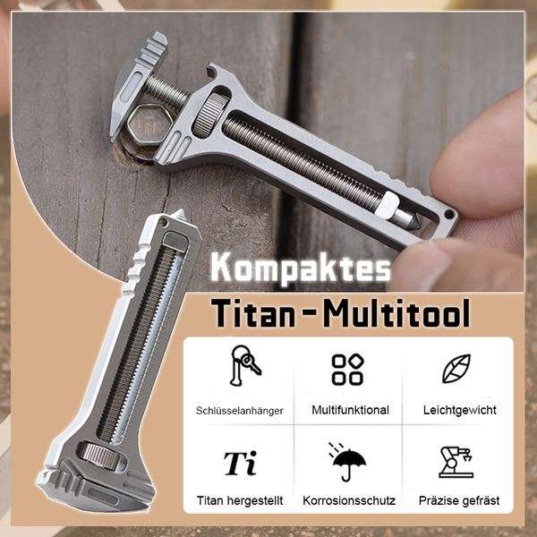 1+1 GRATIS | Compact titanium multigereedschap, de ultieme reisgezel