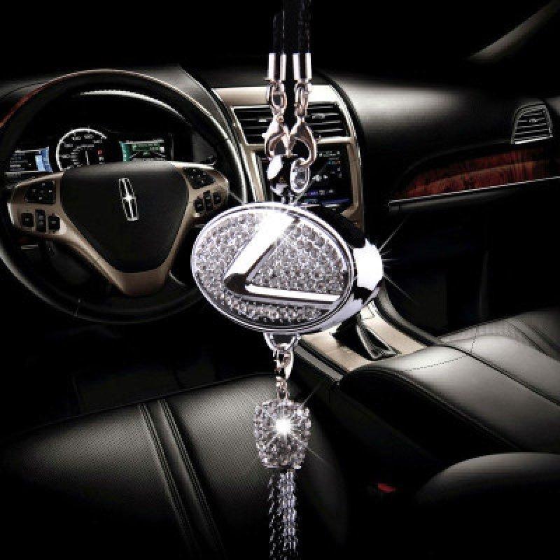 Auto-logo parfumhanger | Kristal & zinklegering | Sprankelende decoratie & cadeau-idee