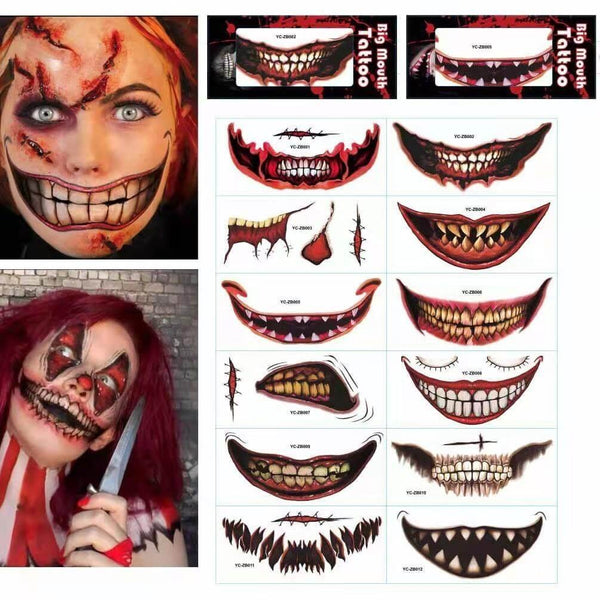 Halloween Tijdelijke Tattoo Stickers | Waterproof | Realistisch & Veilig