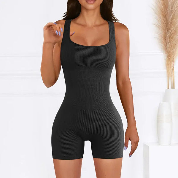 Dames Jumpsuit Romper | Flatterende Pasvorm | Elegante Vierkante Hals