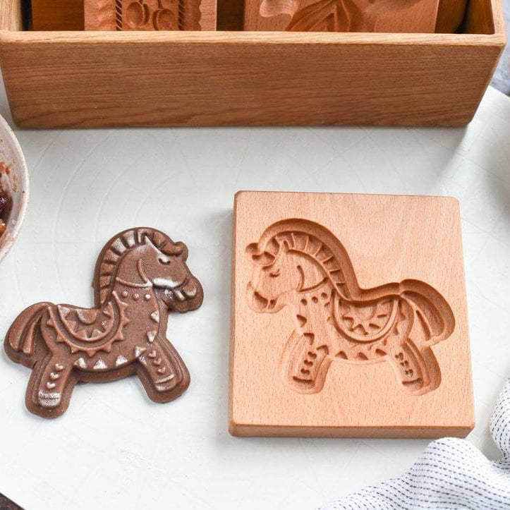 Houten Koekjesvorm | Uitsteker & Stempel | Beukenhout | Diverse Dierenmotieven