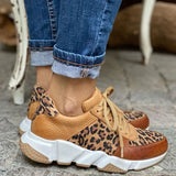 Crissa | Modieuze Dames Sneakers met Luipaardprint