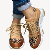 Crissa | Modieuze Dames Sneakers met Luipaardprint