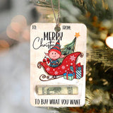 Kerst Geldhouder | Houten Decoratie | Handgemaakt Cadeau Idee