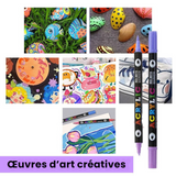 Acrylmarker Set | Precisiespunt | Dekende kleuren voor hout, stof, steen, metaal & meer