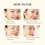 Gezichts Nachtmasker | Kurkuma & Kojic Acid | Met Collageen | Vermindert Donkere Vlekken | Huidvernieuwing