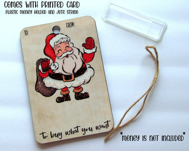 Kerst Geldhouder | Houten Decoratie | Handgemaakt Cadeau Idee