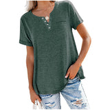 Lotte™ Blouse Met Korte Mouwen en V-hals