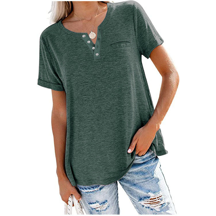 Lotte™ Blouse Met Korte Mouwen en V-hals