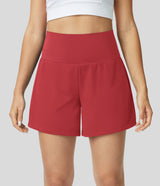 FlexiYoga™ 2-in-1 yogashort met hoge taille