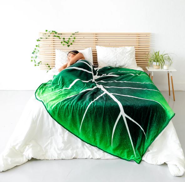 VliesBlad™ Fleece Deken met Bladontwerp