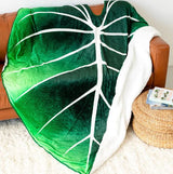 VliesBlad™ Fleece Deken met Bladontwerp