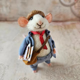 Kerst Ornament | Handgemaakte Viltmuis | Duurzaam & Decoratief