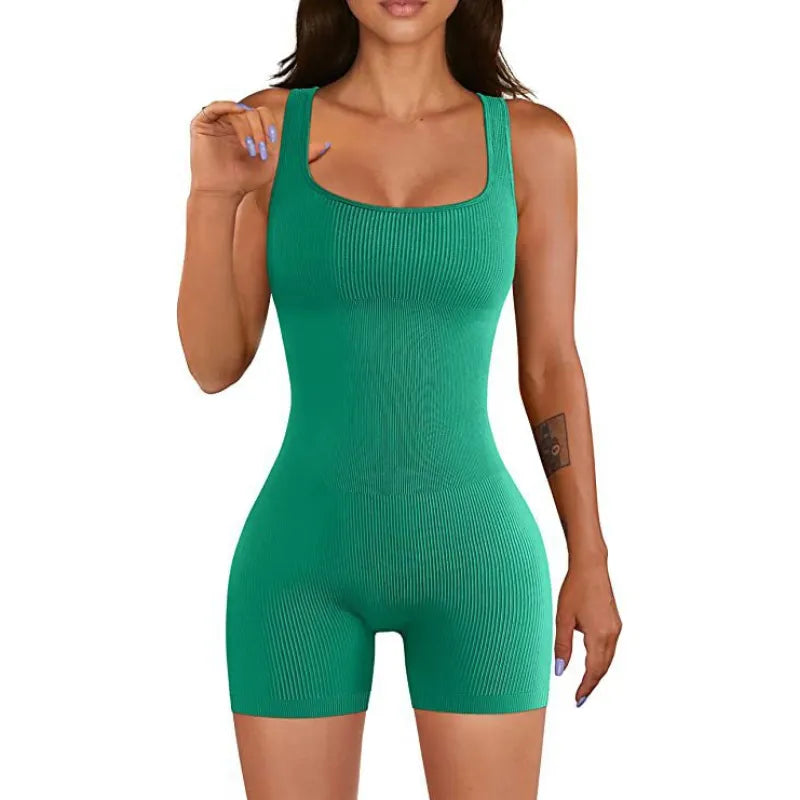 Dames Jumpsuit Romper | Flatterende Pasvorm | Elegante Vierkante Hals