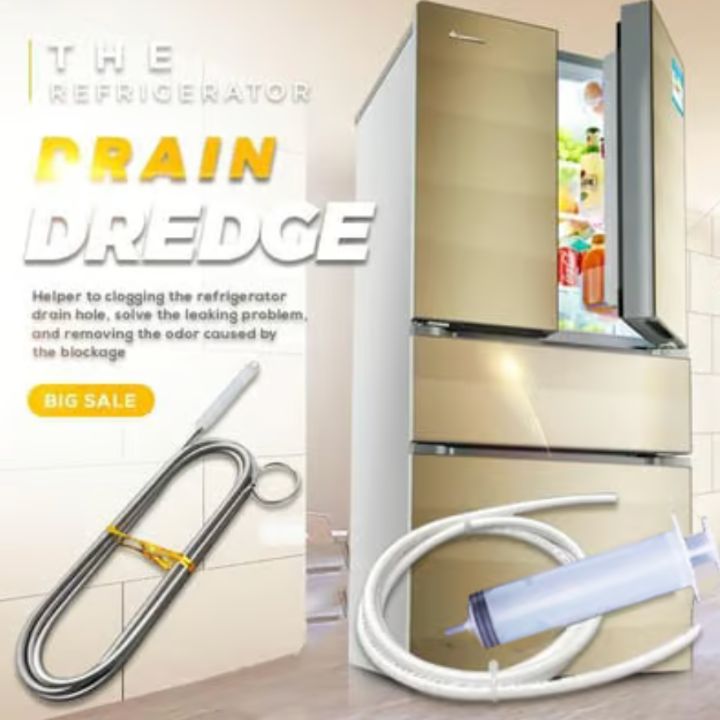 Reinigingsset voor koelkast & afvoer | Flexibele borstel & spuitfles | Hygiënische diepe reiniging