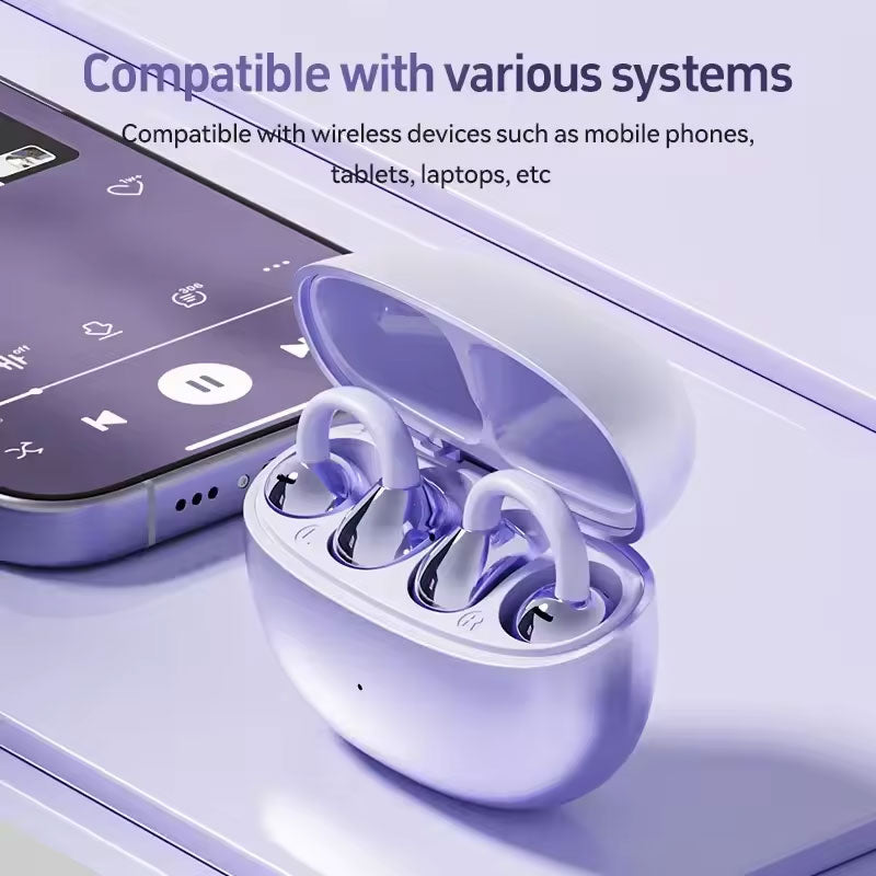 Bluetooth Oorklem Oordopjes | Draadloos | HiFi Geluid | Open-Ear Ontwerp