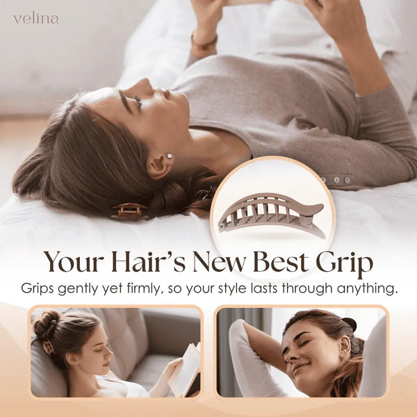 Haarclip voor Vrouwen | Pijnvrij & Stevig | Plat Comfort Ontwerp