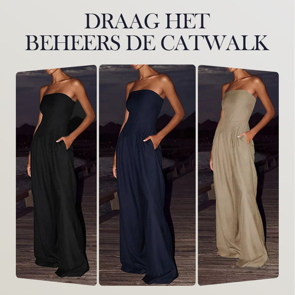 Madeleine™ Mouwloze jumpsuit met zakken