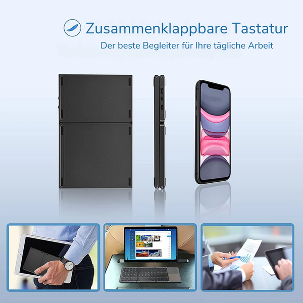 Mini Bluetooth Toetsenbord | Compact, Opvouwbaar & Draagbaar | Inclusief Touchpad