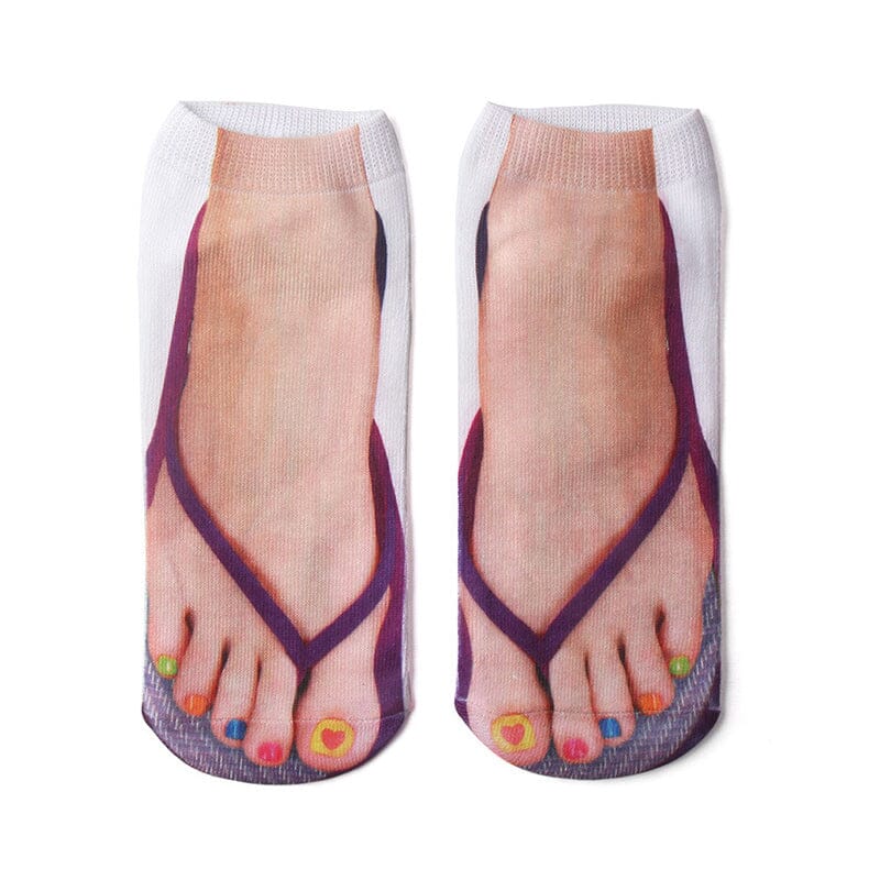 Dames Sokken | Manicure Print | Zachte Stof voor Dagelijks Comfort