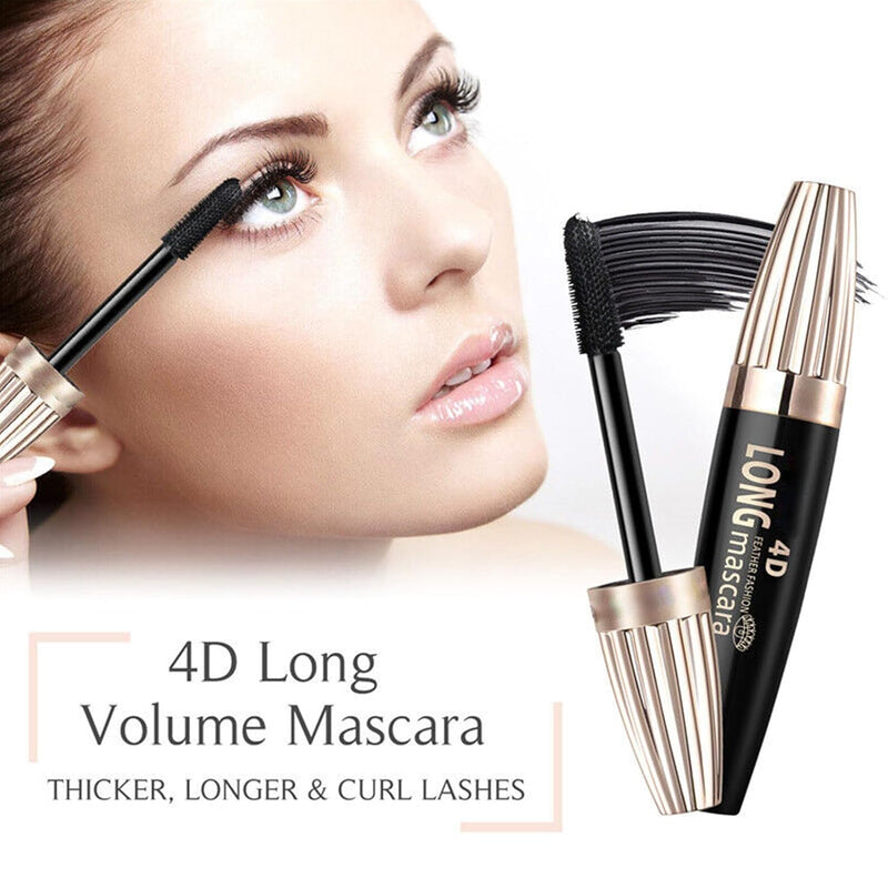 Mascara | 4D Zijdevezel Effect | Waterproof & Veegvast | 24u Langdurig Volume