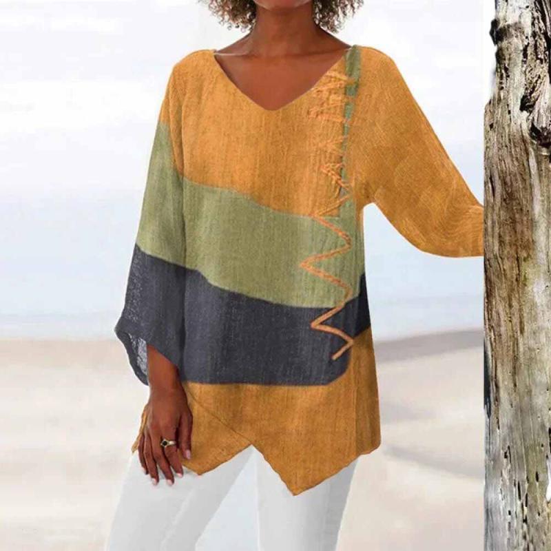 Zorya | Verfijnde drie-kleurige blouse voor dames