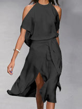 Madonna - Elegant Dress with Stylish Shoulder Cutouts