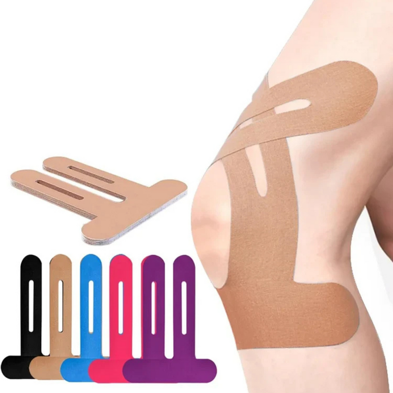 Kinesiotape Knie | Vooraf op Maat Gesneden | Snelle Zelftoepassing & Stevige Ondersteuning
