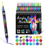 Acrylmarker Set | Precisiespunt | Dekende kleuren voor hout, stof, steen, metaal & meer