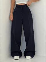 Dames High-Waist Broek | Wijde Pijpen | Comfortabele Pasvorm