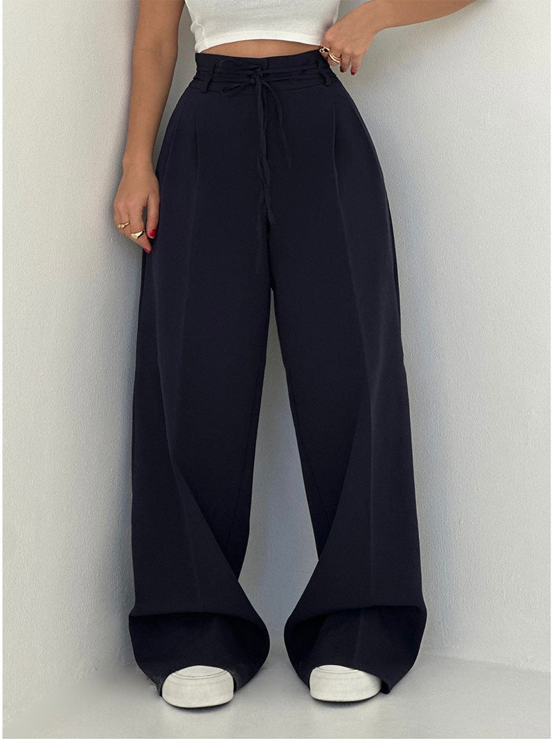Dames High-Waist Broek | Wijde Pijpen | Comfortabele Pasvorm