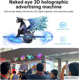 HoloDraai™ | 3D Hologram LED Ventilator Projector | WiFi App-bediening | 224 LEDs | Android & iOS Compatibel