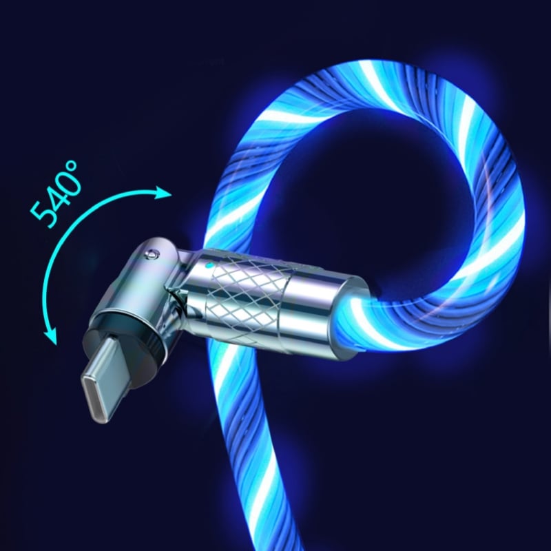 Oplaadkabel met 540° Rotatie | Snel Opladen | LED Licht Effect