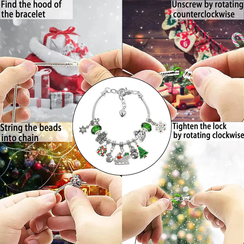 Kerst Adventskalender | Sieraden Armbanden Set | 24-delige Countdown