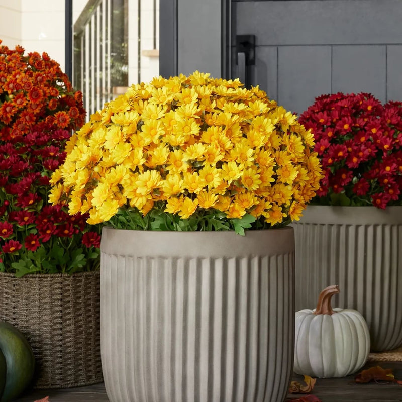 Kunstbloemen Chrysanten | UV-bestendig | Levensecht Design | Herfstdecoratie voor Veranda & Tuin