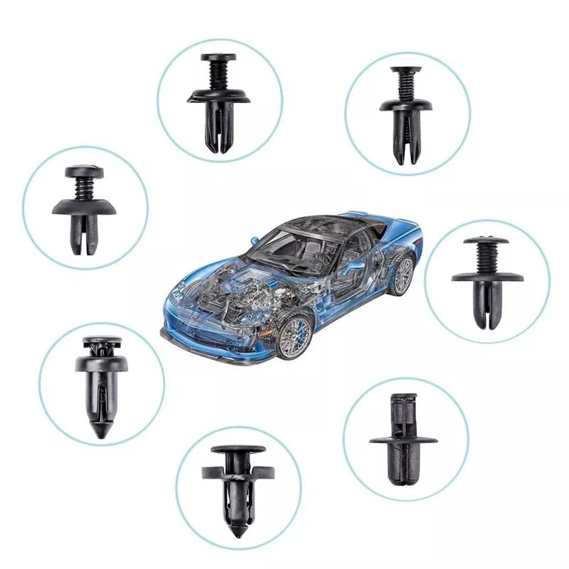 Auto Retainer Clips Set | 725-delig met Verwijdertool | Universele Pasvorm | PP Kunststof
