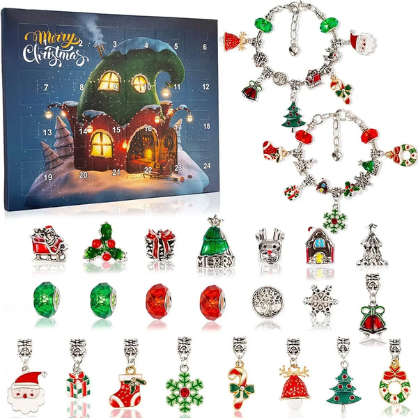Kerst Adventskalender | Sieraden Armbanden Set | 24-delige Countdown