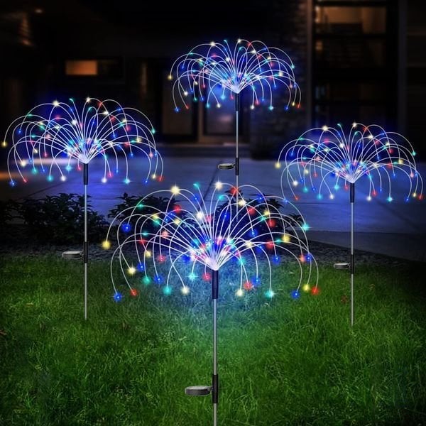 Solar Feuerwerk Lichtketting | 90 LED | Warmwit & Multicolor | IP65 | 95 cm