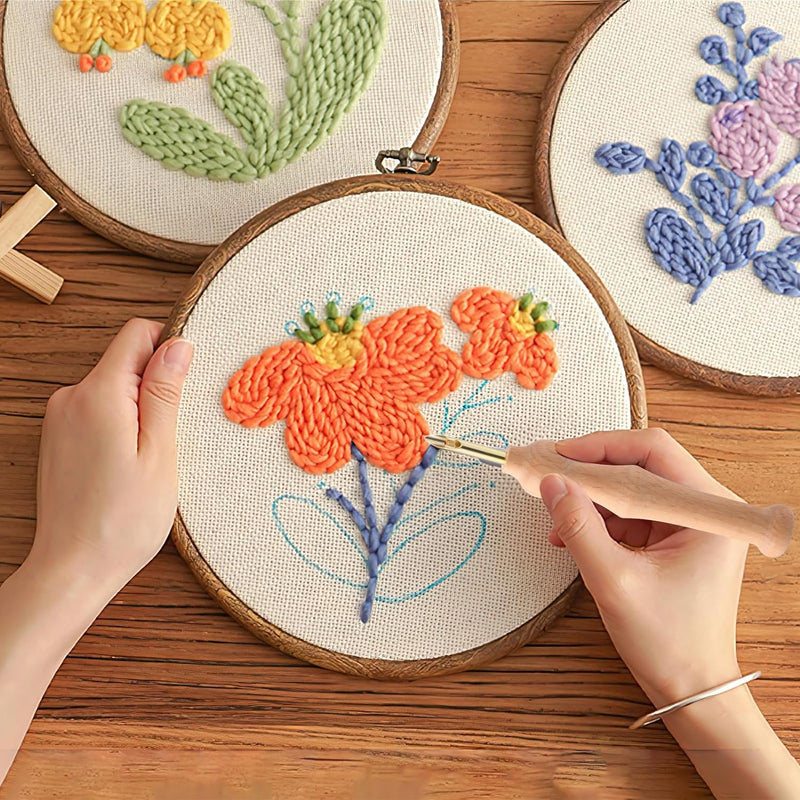 CraftMaster™ Compleet Punch Needle Set voor Creatieve Projecten