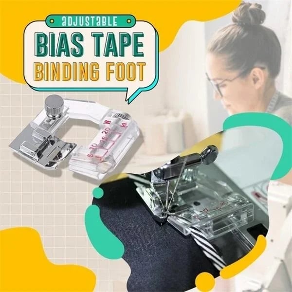 Verstelbare Biasband Naadvoet | Transparant Ontwerp | Compatibel met Naaimachines